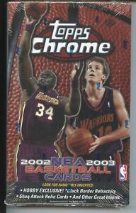 2002-03 Topps Chrome Basketball FACTORY SEALED HOBBY BOX
