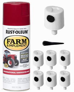 6 Spray Paint Caps for Rust-Oleum 280123 Farm & Implement Spray Paint Line