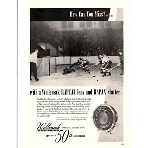 Wollensak Optical Rochester NY RAPTAR Lens RAPAX shutter 1949 Advertising Print