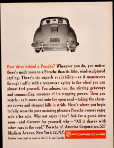 Porsche 356B 1600 Original 1961 Vintage Print Ad