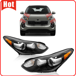 Pair Halogen Headlights Left+Right Side Assembly For 2017-2022 Kia Sportage (For: 2022 Kia Sportage)
