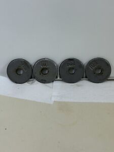 (4)  Barbell 1.25 Pound Standard (1) Inch Hole Pancake Style Weight Plates Rough