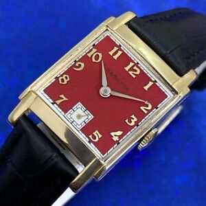 Vintage 1941 Man’s HAMILTON BARRY Stunning Red Dial Fully Serviced & WARRANTY