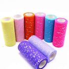 25yards Glitter Sequin Trims Colorful Tulle Roll Fabric DIY Gift Wrapping Supply