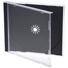 10 Standard 10.4 mm Jewel Case Single CD DVD Disc Storage Assembled Black Tray