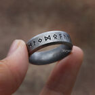 Mens Stainless Steel Valknut Viking Rune Wedding Band Ring Size 7-15 Gift