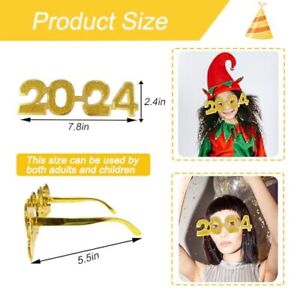 2024 Eyeglasses Gold Novelty Party Glasses for 2024 New year Graduation Party