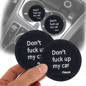 2pcs Black Car Auto Cup Holder Anti-Slip Insert Coaster Car Interior Accessories (For: 2023 Kia Niro)