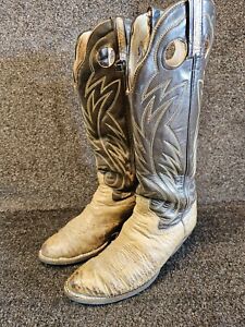 Vintage Brahma Men’s Cowboy Western Tall Boots Size 8D Brown Leather
