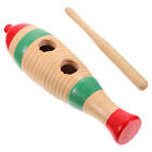 Wooden Fish Guiro Percussion Instrument with Mallet