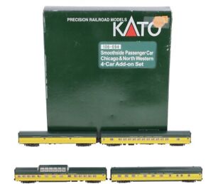 Kato 106-094 Chicago & North Western Smoothside 4-Car Passenger Set LN/Box