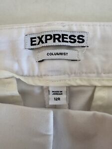 Express Columnist White Front/back Pockets Pants Size 12R