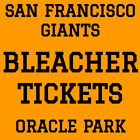 SAN FRANCISCO GIANTS BLEACHER ROW 6 TICKETS - OPENING DAY APRIL 5 vs PADRES