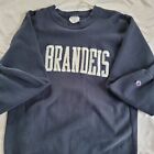 Vintage Champion Reverse Weave Warmup Brandeis Sweatshirt USA Made Mens Size XL