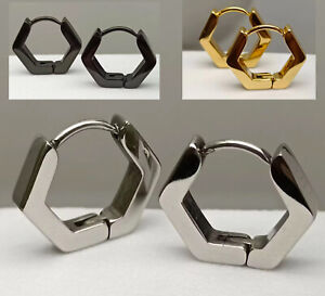 Hypoallergenic Titanium Steel Loop Earrings for Men Women Huggie Hoop Piercing