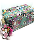Too Faced Clover the Dog Vinyl Makeup Bag New/Keychain