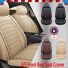Car Seat Covers For Hummer H1 H2 H3 Leather 2/5-Seat Cushion Front Rear Full Set (For: Hummer H1)