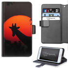 Sunset Giraffe Phone Case;PU Leather Wallet Flip Case;Cover For Samsung;Apple