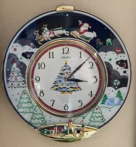 Seiko 15” Christmas Wall Clock Melodies in Motion QXM117GR