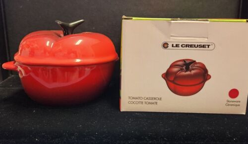 New In Box Le Creuset Tomato Cerise Casserole Stoneware 250ml/8FL OZ Free Ship
