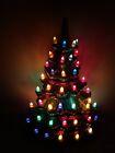 Vintage Ceramic Light Up Christmas Tree Green 18