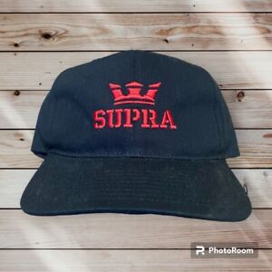 Supra Skateboards Snapback Hat Black Hat Cap Yuppong