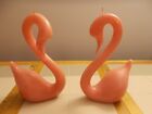 New Listing2 Vintage 1950's Mid Century Pink Flamingo (Swan) Large Retro Candle Unused Bird