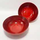 LE CREUSET Set of 2 Vancouver Cereal Bowls - Stoneware in Cerise Cherry Red