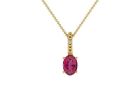 Genuine Pink Tourmaline Handmade Pendant 14k Real Gold Diamond Accented Pendant