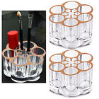 2 Rose Gold Clear Makeup Brush Organizer Acrylic Cosmetic Lipstick Holder Stand