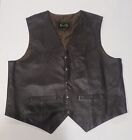 Scully Brown Leather Vest Snap Buttons Size XXL 2Xl