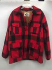 Woolrich Mens Red Plaid Long Sleeve Button Front Utility Jacket Size 44