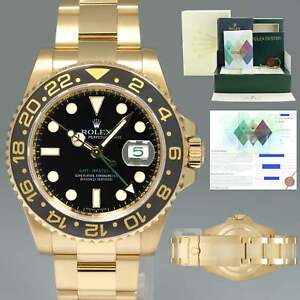 MINT PAPERS Rolex GMT-Master 2 Ceramic Black 116718 Yellow Gold 40mm Watch Box