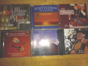 LOT OF 10 DISKS OF CLASSICAL STYLE MUSIC ON 6 CD'S-MULTIPLE INSTRUMENTS