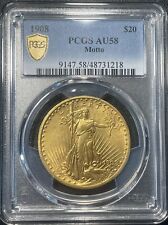 New Listing1908 $20 St. Gaudens Double Eagle US Gold With Motto PCGS AU58