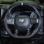 Real 3K Carbon Fiber Steering Wheel Fit 19+ Dodge Ram 1500 TRX Heated Automatic (For: Ram Longhorn)