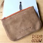 4th Generation Suede Leather Zipper Tobacco Pouch 4x6 - Hunter Brown 344GENTPH