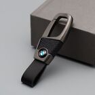 Polishing Metal+Leather Keychain Car Logo Key Chain Key Holder Pendant for BMW