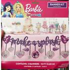 Barbie Deluxe Glitter Make A Splash Banner Party Decoration 2 Pieces 12 feet New