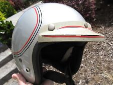Vintage 1979 Bell Mag II 2 Motorcycle Helmet With Visor & Pin Striping
