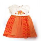 Girls Size 4-5 Years Dress Elephant Orange Made in South Africa Mixed Print