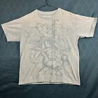 Y2K Affliction Style T Shirt Men's Small Helix Brown Short Sleeve Guitar Star