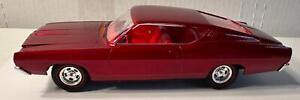 1968 Ford Torino GT 2 Door Hardtop 1/25 Scale Built Model Candy Apple Red