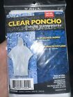Clear Plastic Rain Poncho with Hood Waterproof Emergency Hooded Ponchos Packable