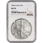 2006 American Silver Eagle - NGC MS70
