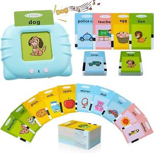 Toddler Toys Talking Flash Cards 224 Sight Words Pocket Speech for Toddlers Blue