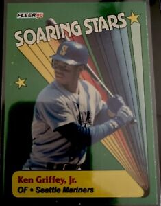 KEN GRIFFEY JR. ⚾️ 1990 Fleer Soaring Stars #6 Seattle Mariners | HOF |