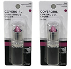 Lot Of 2 Covergirl Continuous Color Lipstick 540 Midnight Mauve Shimmer