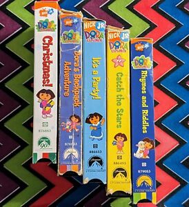 Lot Of (5) Dora The Explorer VHS Tapes - Nick Jr. Children's Cartoon Episodes