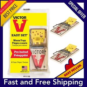 Victor Metal Pedal Mouse Trap, Disposable Reusable Mouse Traps, 2 PACK, NEW!....